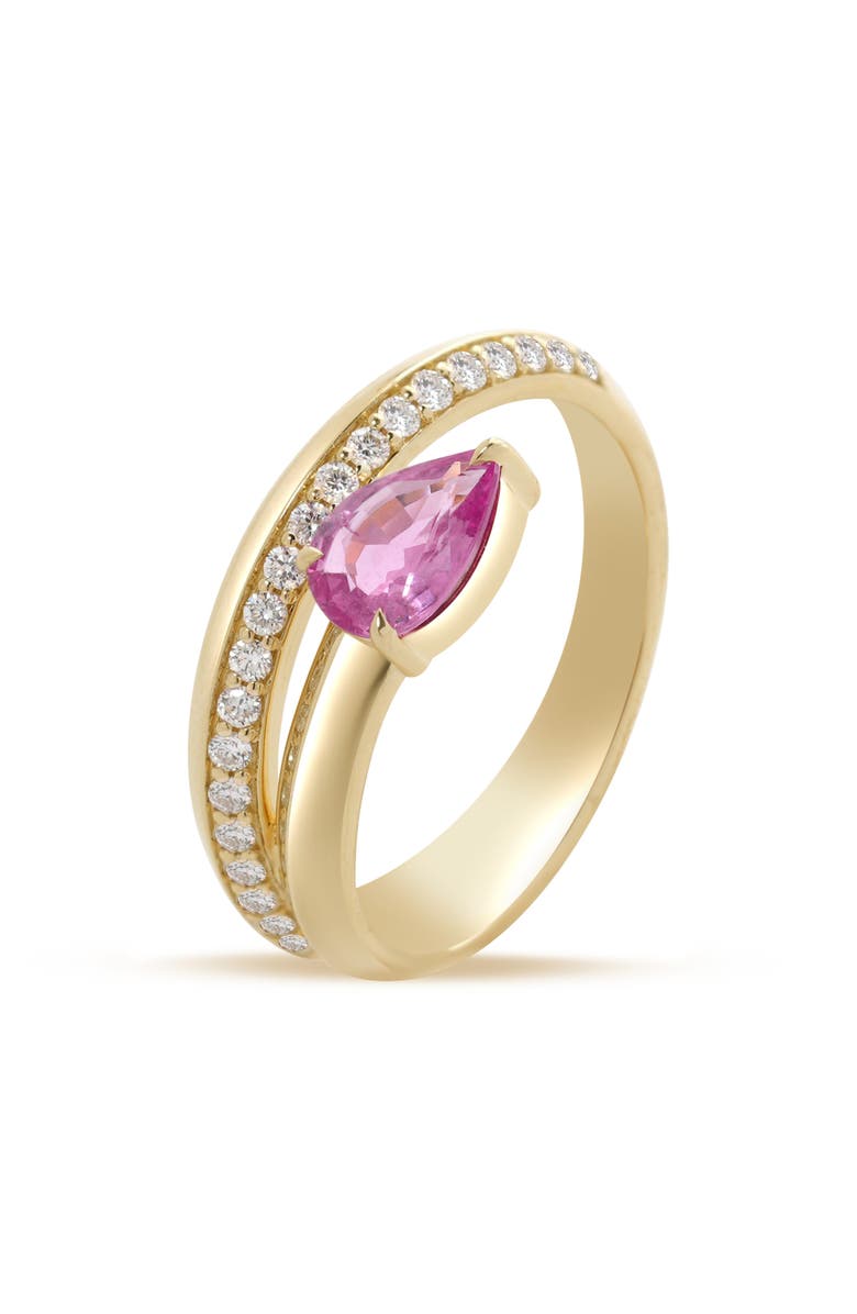 VALANI ATELIER Elegance Diamond Pavé & Pink Sapphire Coil Ring, Alternate, color,