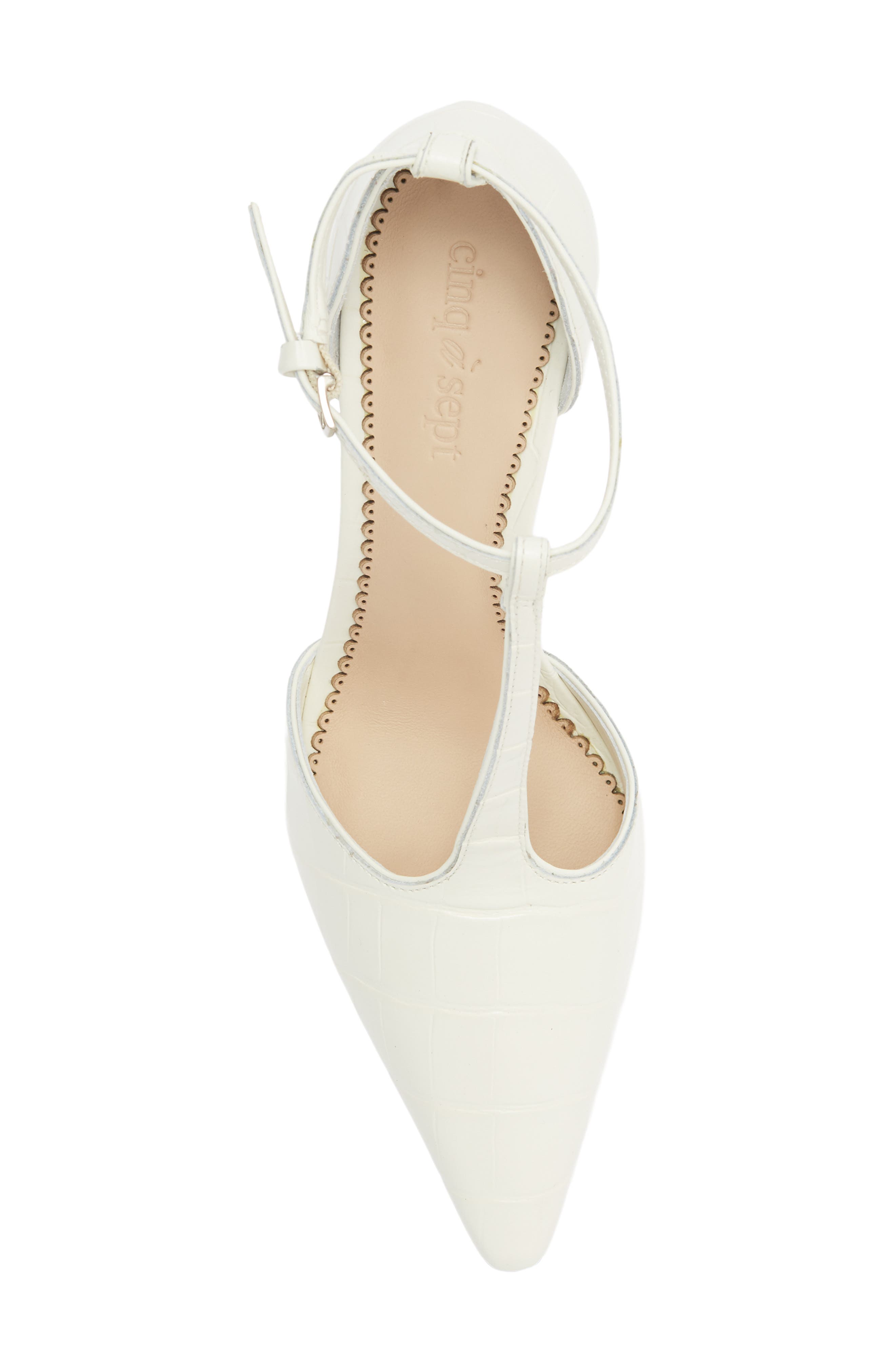 Clara T-Strap Pump, Alternate, color, IVORY