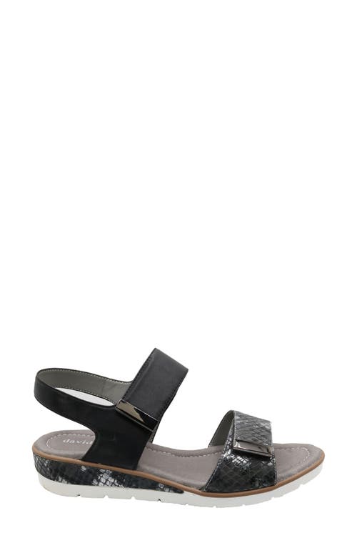 David Tate Civic Slingback Sandal In Black Multi