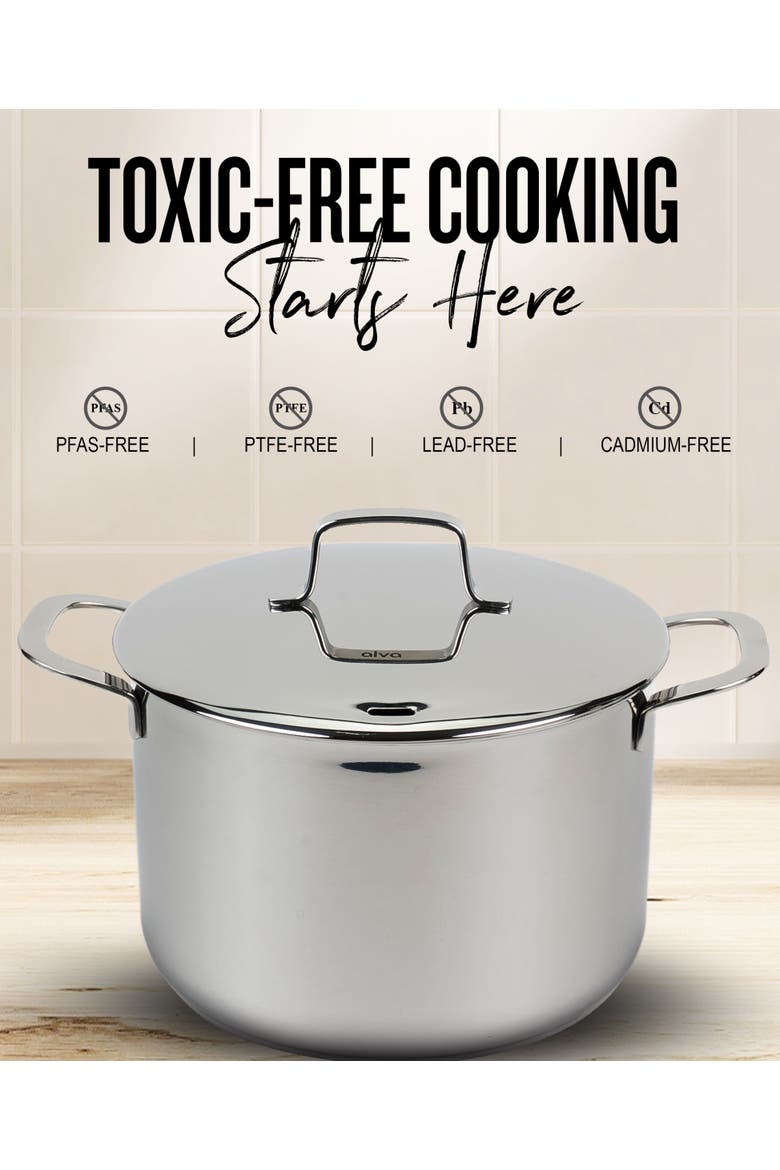 Maestro stainless steel stockpot, Alternate, color, Silver 8QT