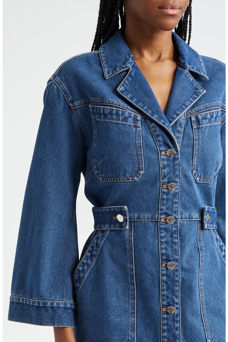 McKinely Long Sleeve Denim Minidress, Alternate, color, CORNFLOWER