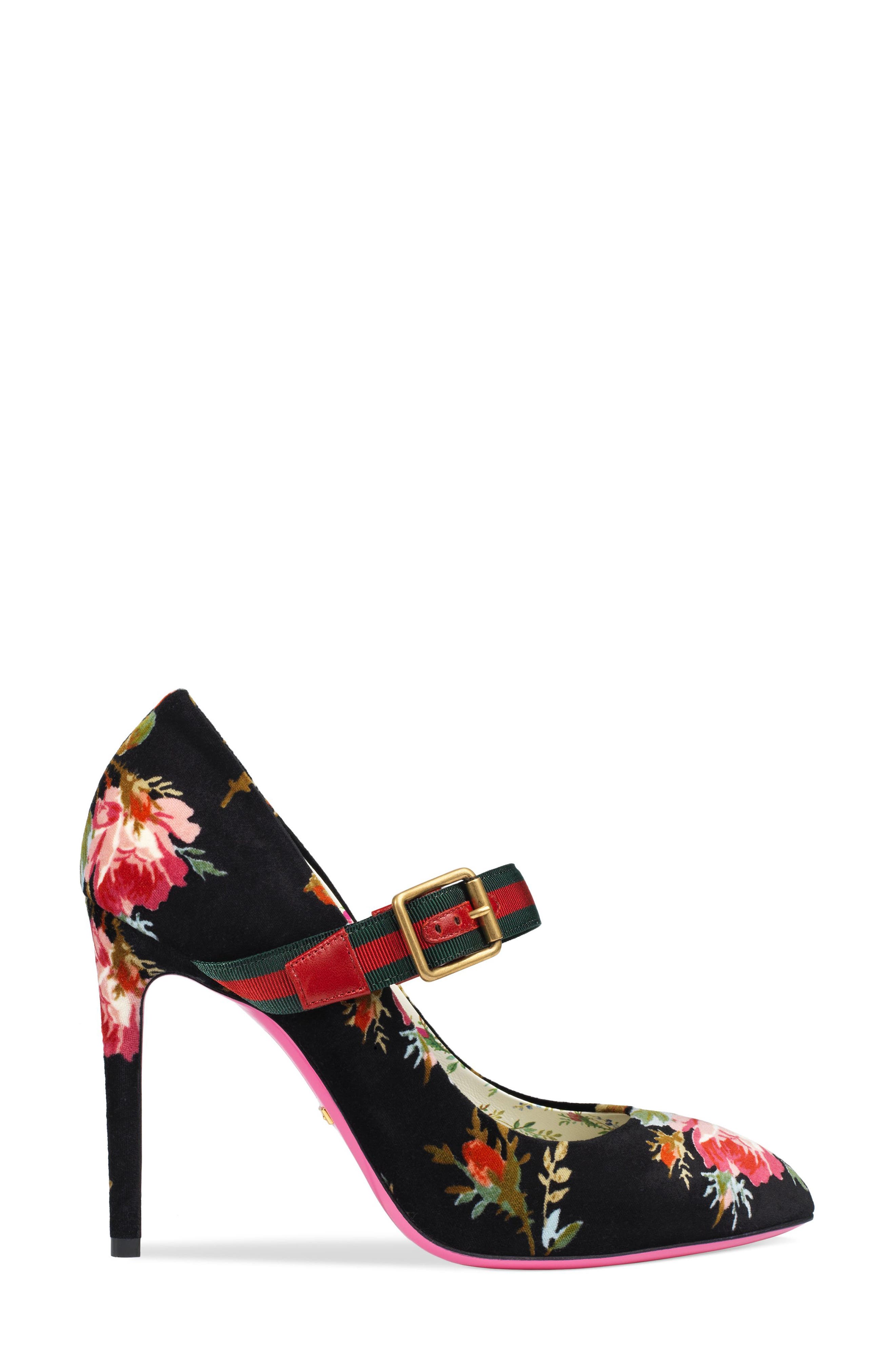 Gucci Sylvie Pointy Toe Mary Jane Pump, Alternate, color, 