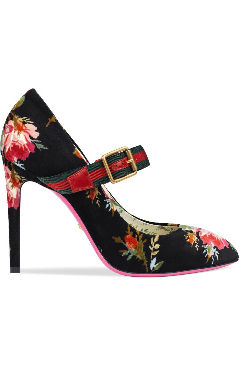 Gucci Sylvie Pointy Toe Mary Jane Pump, Alternate, color,