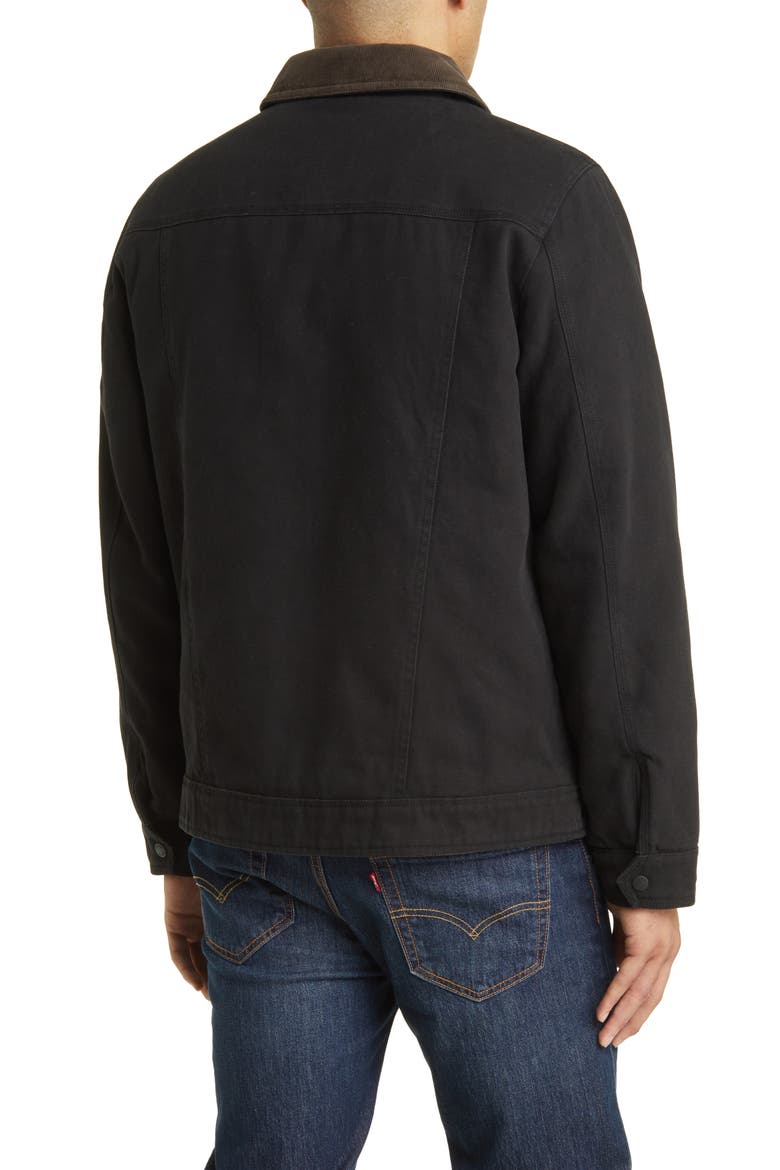 Corduroy Collar Workwear Jacket, Alternate, color, BLACK