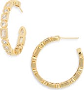 EYE CANDY LOS ANGELES Maria Mixed Cubic Zirconia Hoop Earrings