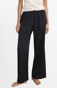 MANGO Satin Pajama Pants