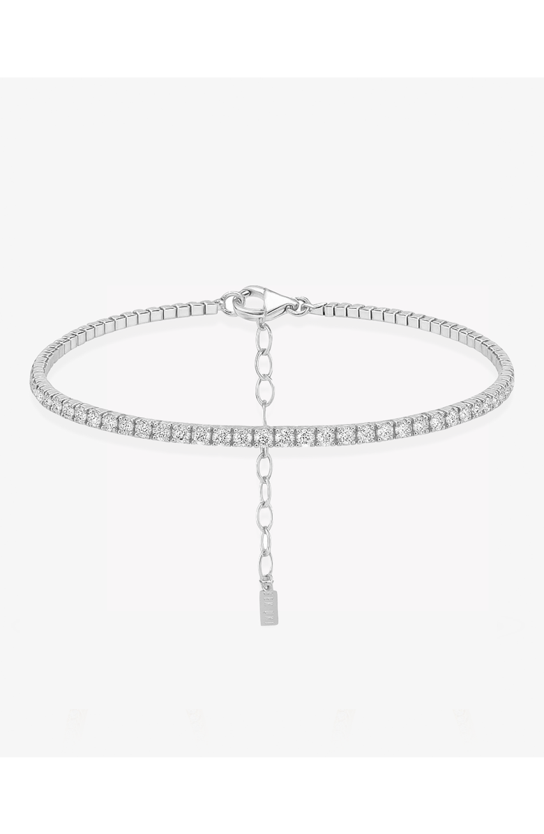 BEN ONI Pave CZ Tennis Anklet, Main, color, Silver