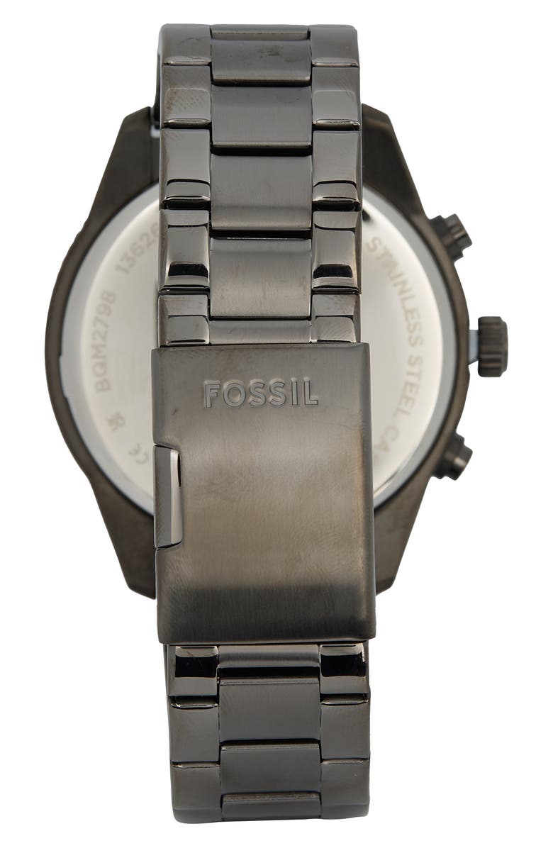 Fossil Brox Multifunction Bracelet Watch, 50mm, Alternate, color, Gunmetal