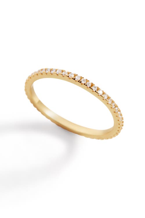 Mint & Lily Eternity Pave Ring in 18K Gold Over Sterling Silver at Nordstrom, Size 5