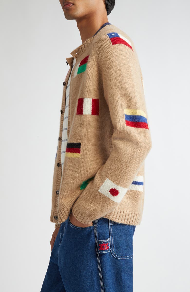 Bode Round-the-World Baby Alpaca and Merino Wool Cardigan, Alternate, color, 