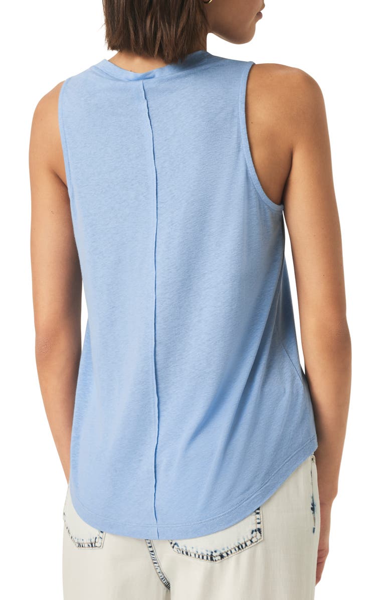 Splendid Cady Crewneck Linen Blend Tank, Alternate, color, Steel Blue