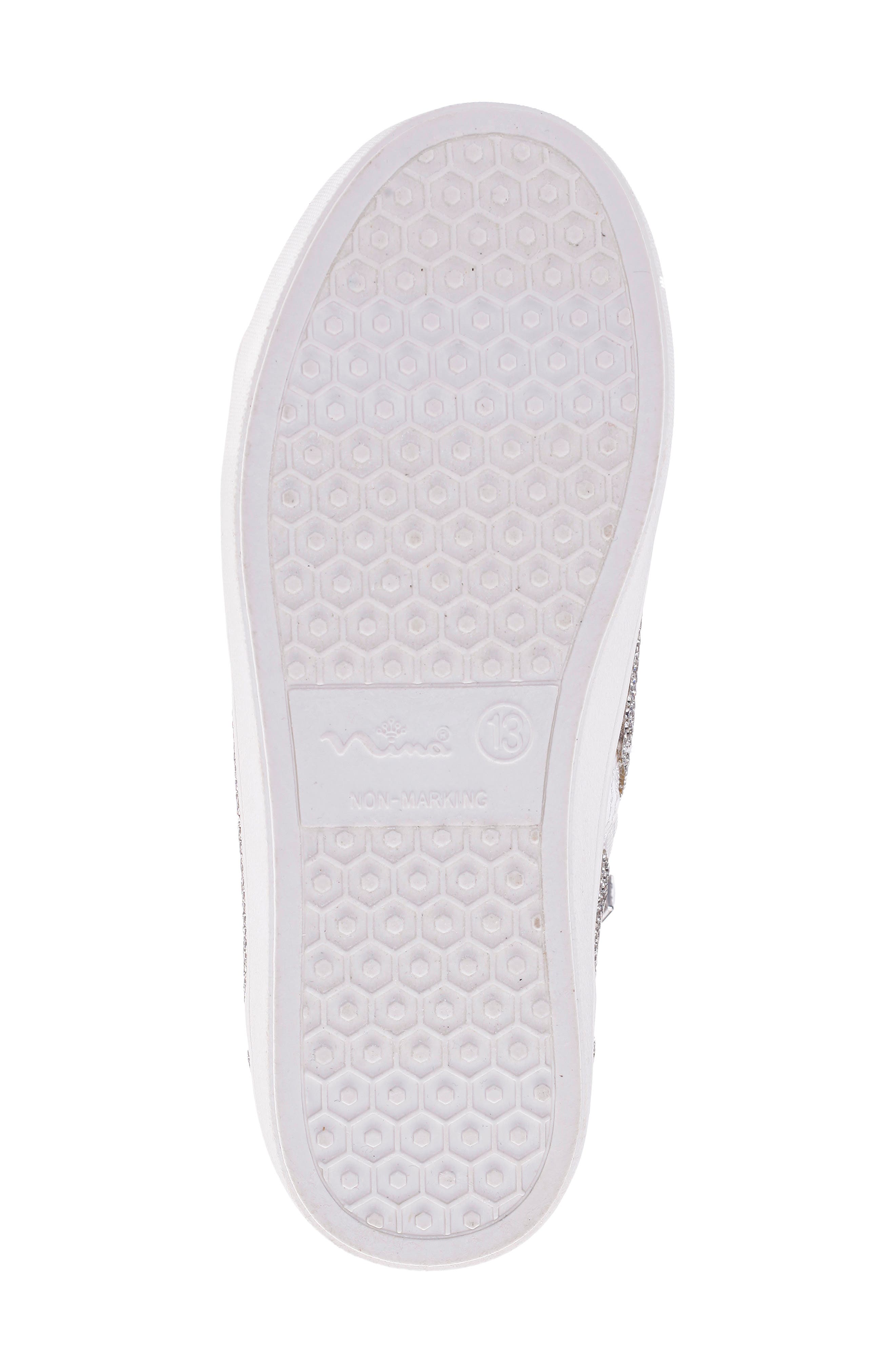 Nina Kids' Kula High Top Sneaker, Alternate, color, White Smooth Stones