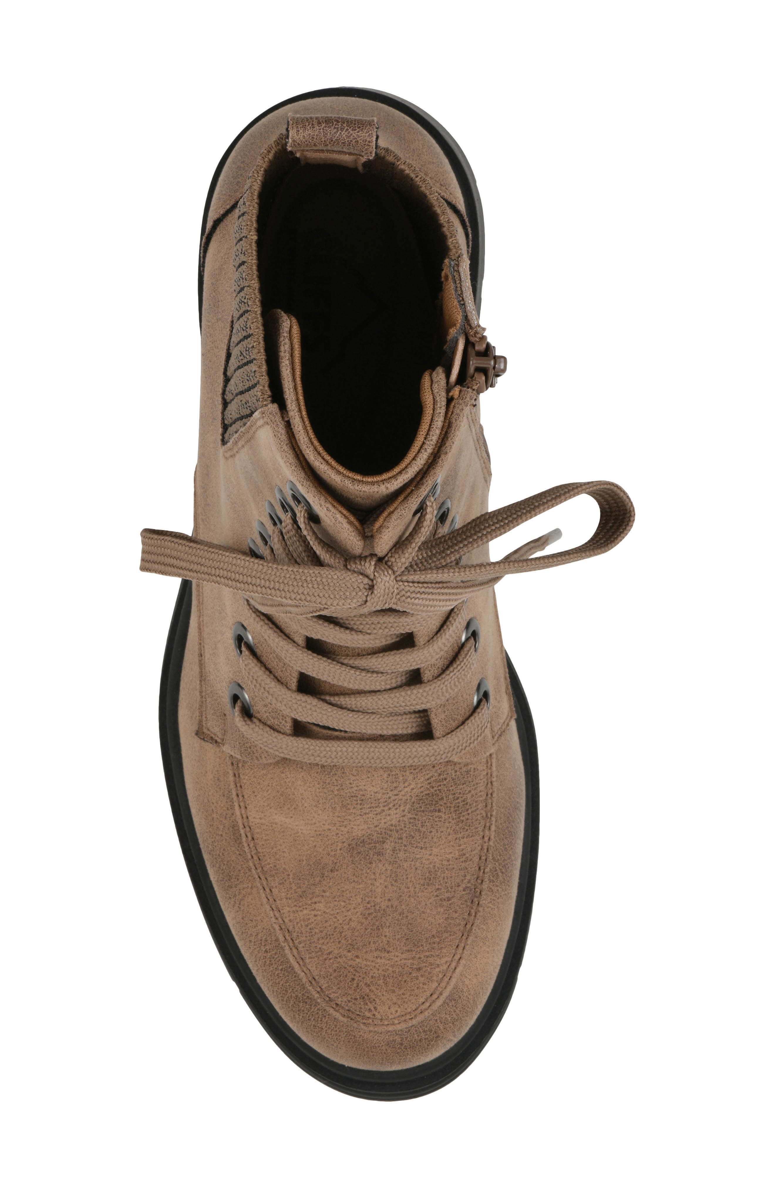 Midfield Combat Boot, Alternate, color, LIGHT BROWN/ FABRIC