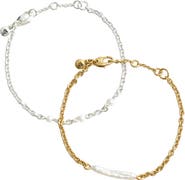 Madewell 2-Pack Casted Pearl Bracelet Set