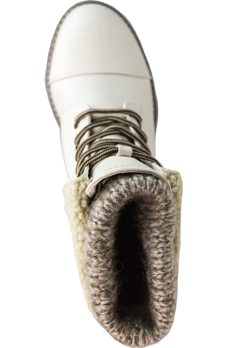 CLIFFS BY WHITE MOUNTAIN Duena Faux Shearling Lined Lace-Up Boot, Alternate, color, Winter White/ Burn/ Fa