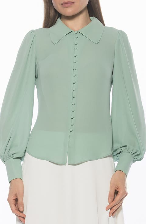 Rah Covered Button-Down Top