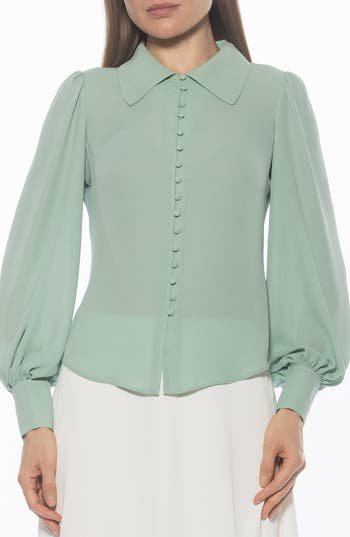 Alexia Admor Rah Covered Button-down Top