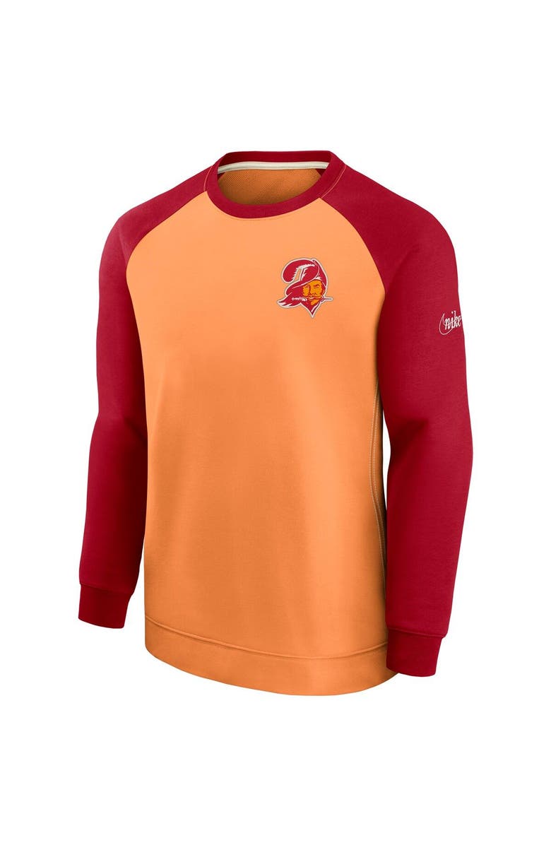 Nike Men's Nike Orange/Red Tampa Bay Buccaneers Historic Raglan Performance Pullover Sweater, Alternate, color, 
