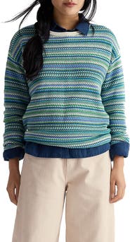 Seasalt Cornwall Betony Stripe Organic Cotton Sweater
