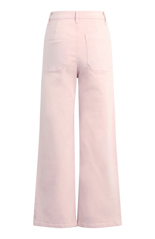 Favorite Daughter The Mischa Super High Waist Wide Leg Jeans In Pale Pink