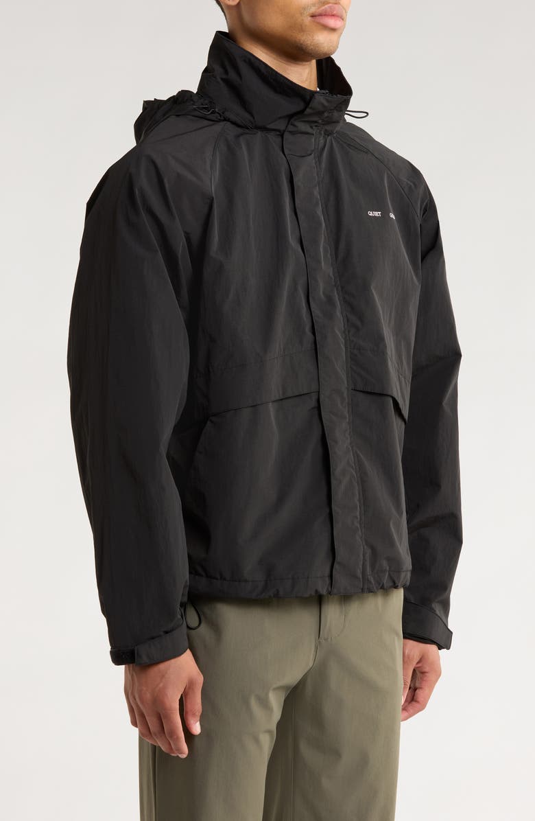 Quiet Golf De Lux Waterproof Hooded Jacket, Alternate, color, Black