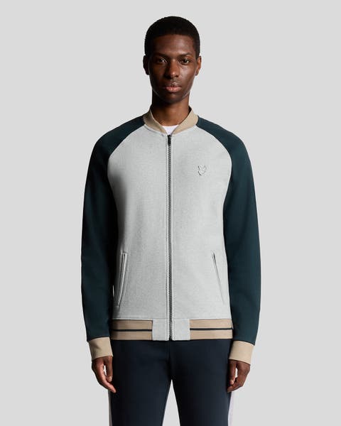 Interlock Contrast Raglan Bomber Jacket