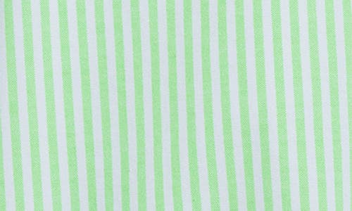 Frank & Eileen Mackenzie Stripe Oversize Cotton Button-up Shirt In Neon Green Stripe