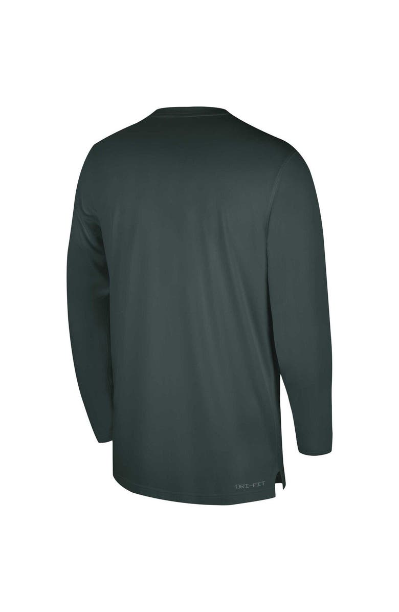 Nike Men's Nike Green Michigan State Spartans 2023 Sideline Coaches Long Sleeve Performance Top, Alternate, color, 