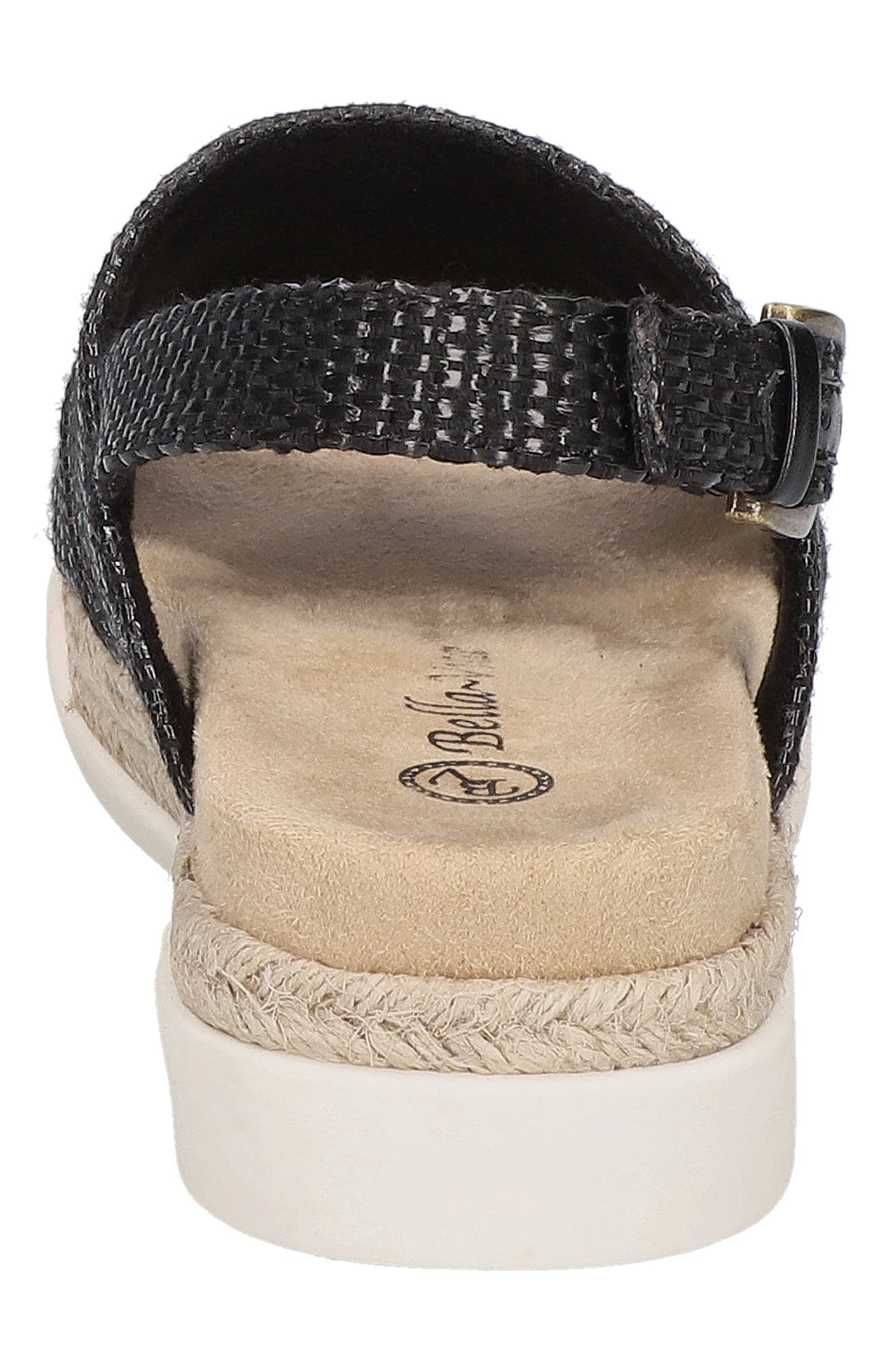 Bella Vita Kato Espadrille Slingback Sandal, Alternate, color, Black/Black Texture