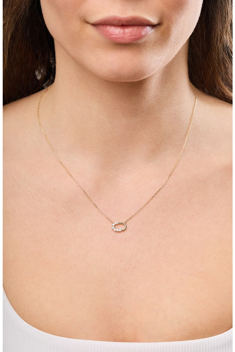 18K Gold Varda Diamond Link Pendant Necklace, Alternate, color, 18K YELLOW GOLD/ DIAMOND