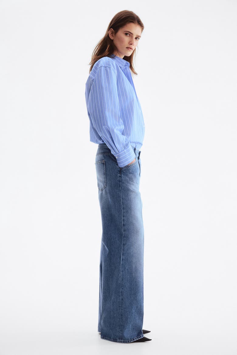 Crease-leg Jeans, Alternate, color, Denim blue