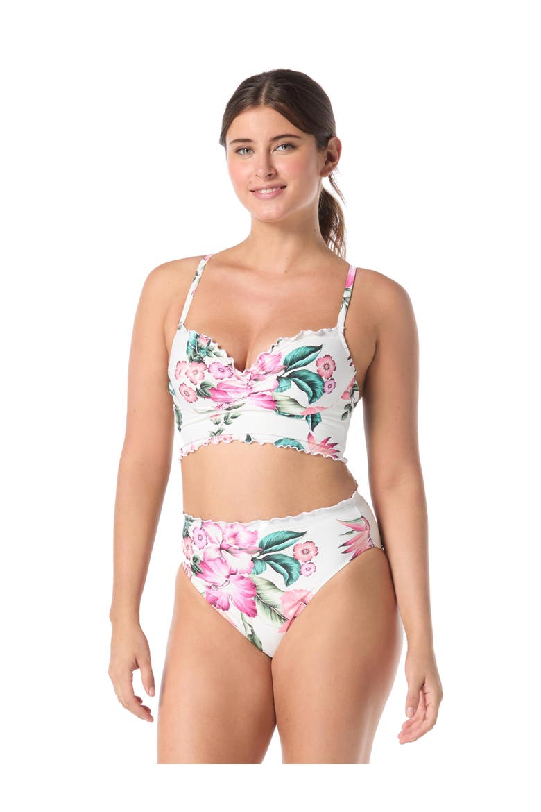 Lavish Crop Swim Top - C-Cup, Alternate, color, White Mlti
