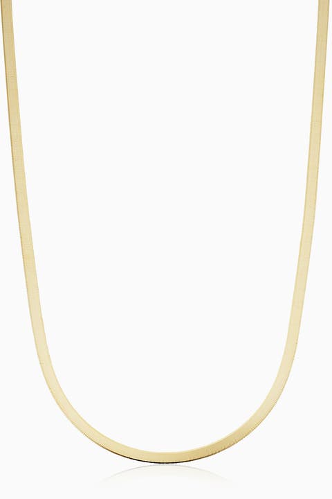 10K Gold Park Avenue Bold Herringbone Necklace
