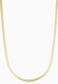 Oradina 10K Gold Park Avenue Bold Herringbone Necklace