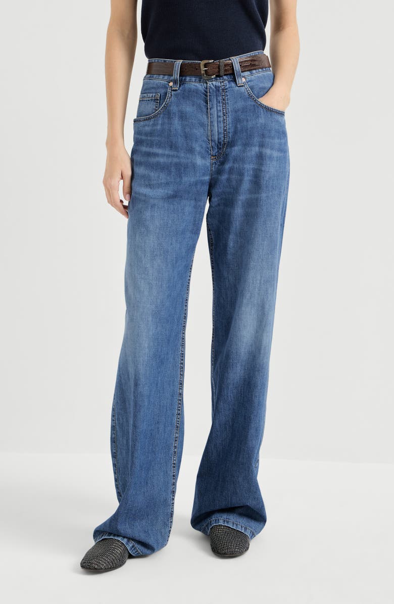 Brunello Cucinelli Contemporary Loose trousers, Alternate, color, Denim