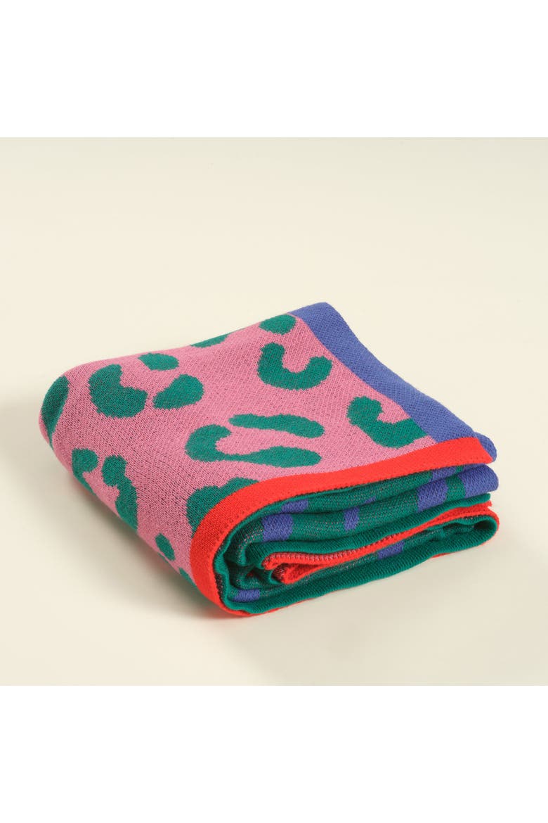Moda Patterned Jacquard Knitted Acrylic Throw, Alternate, color, Multicolor
