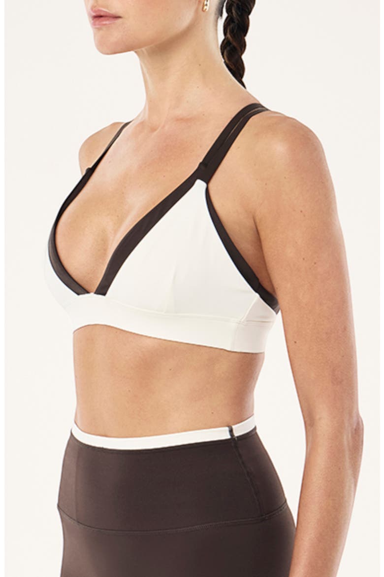 Activate Sports Bra, Alternate, color, COFFEE/ IVORY