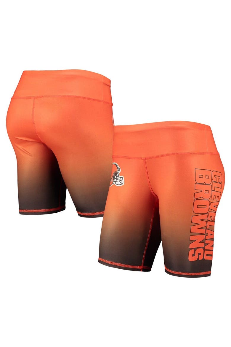 Women's FOCO Orange Cleveland Browns Gradient Biker Shorts, Main, color, Orange