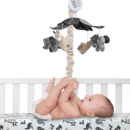 Lambs & Ivy Baby Jungle Animals Musical Crib Mobile Soother Toy In Multi