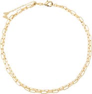 BY ADINA EDEN Double Baby Paperclip Anklet