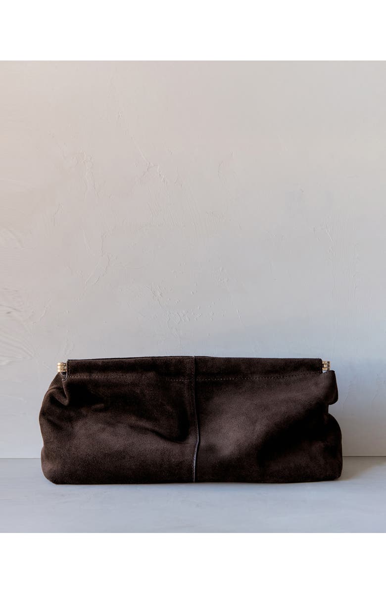 MANGO Suede Clutch, Alternate, color,