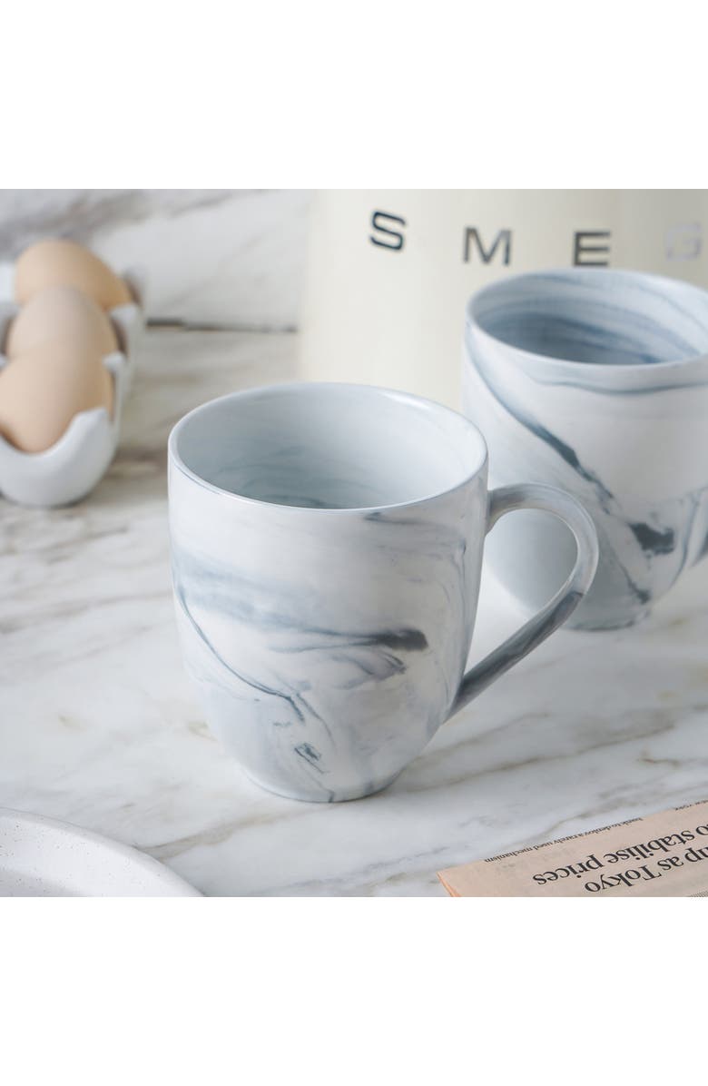 Stone Lain Brighton Porcelain 4-Piece Mug Set, Alternate, color, Gray