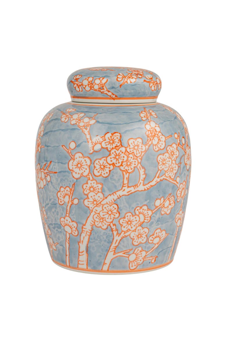 Decorative Ginger Jar with Lid, Alternate, color, Blue