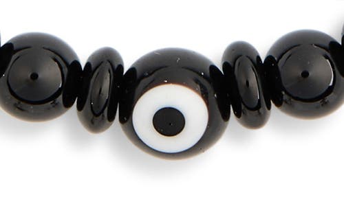 Caputo & Co . Evil Eye Beaded Necklace In Black Onyx