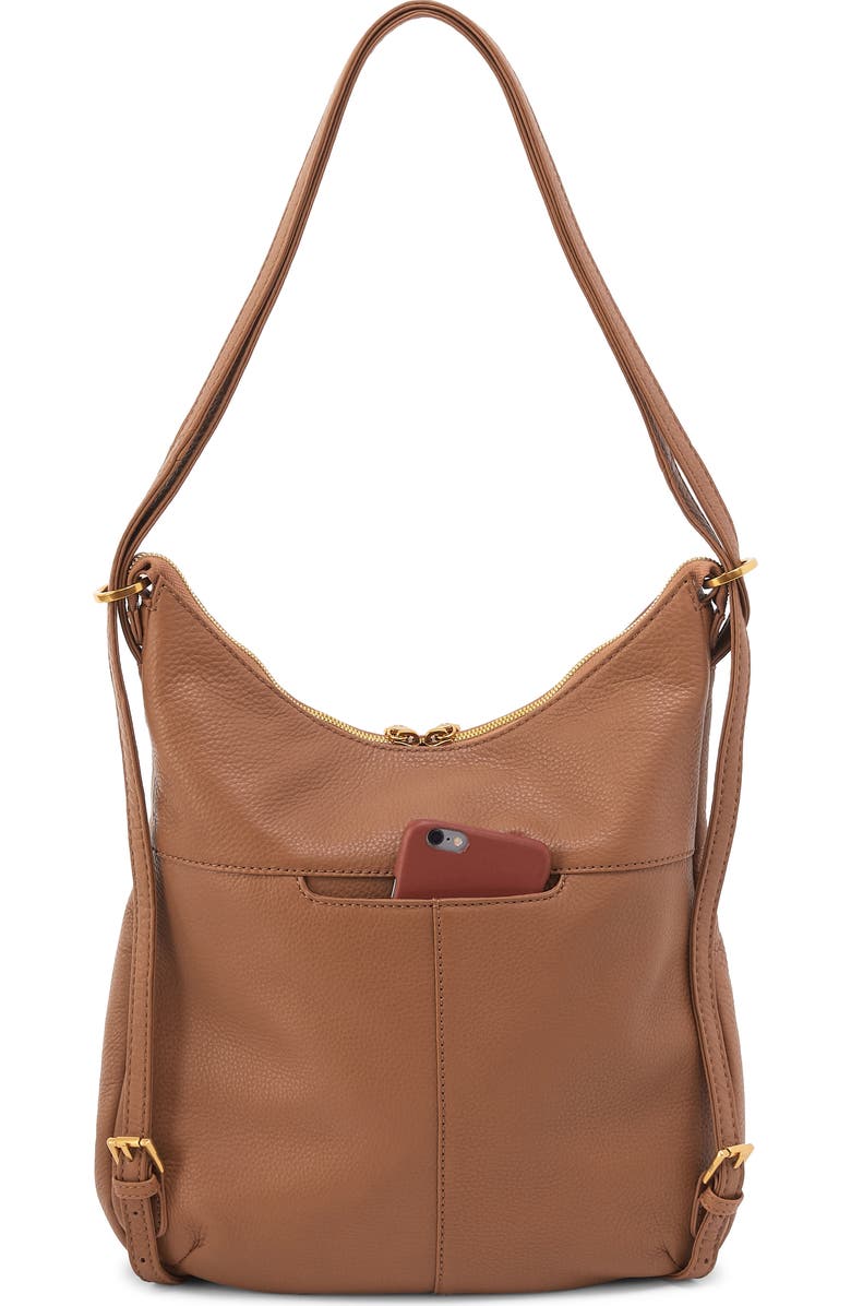HOBO Merrin Leather Convertible Backpack, Alternate, color, Timber Brown