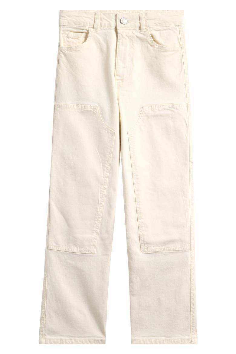 Kids' Straight Leg Cotton Jeans, Main, color, HYDROSROFFWHITE