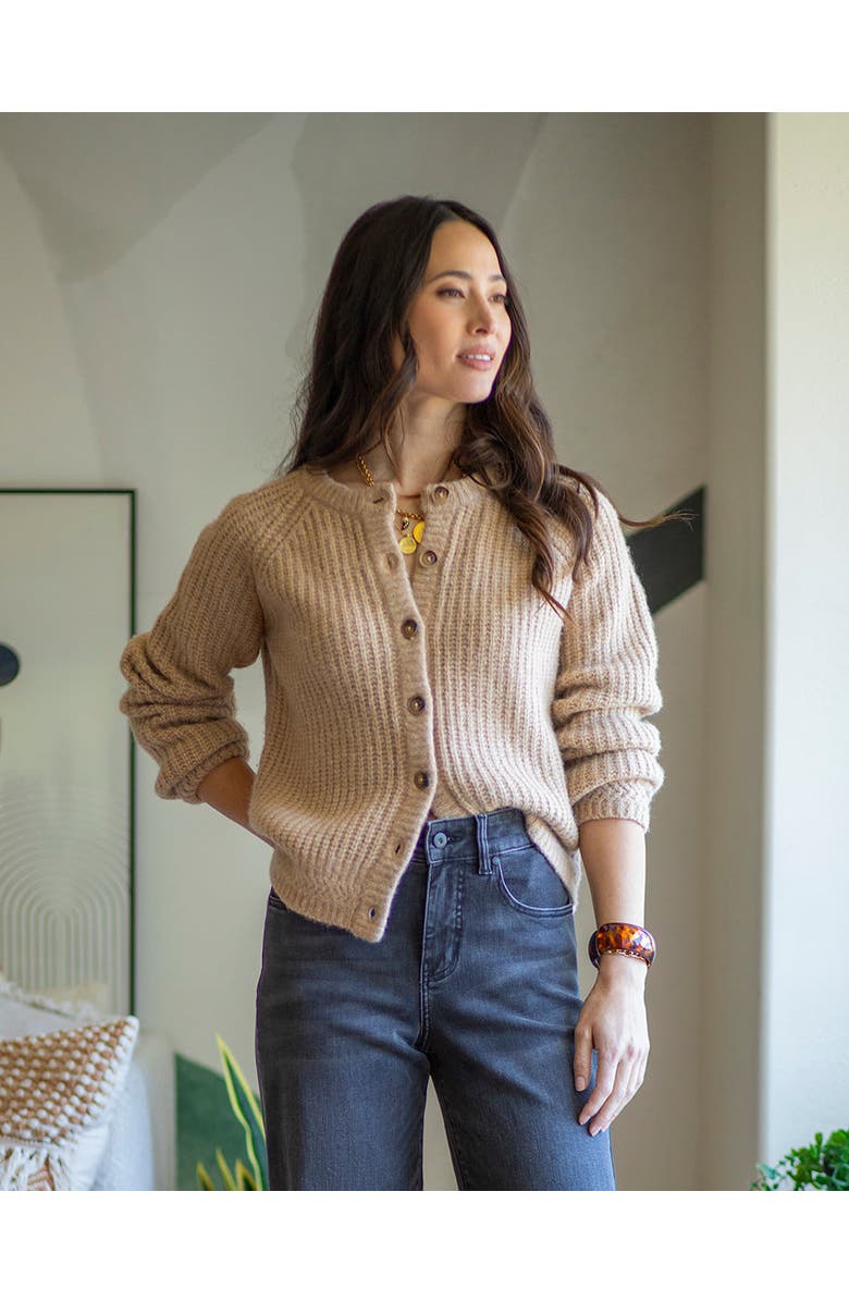 Carve Designs Daphne Wool Cardigan, Alternate, color, Camel