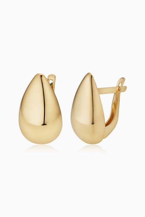 14K Yellow Gold Candy Drop Earrings