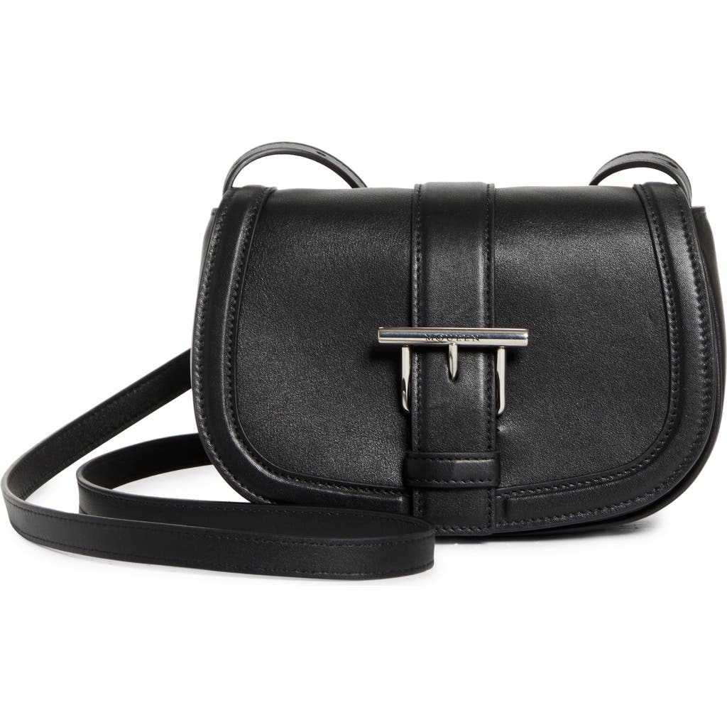 Alexander Mcqueen Alexander Mc Queen Satchel Black Leather Shoulder Bag In Black/silver