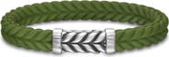 David Yurman Men's Chevron Station Rubber Bracelet